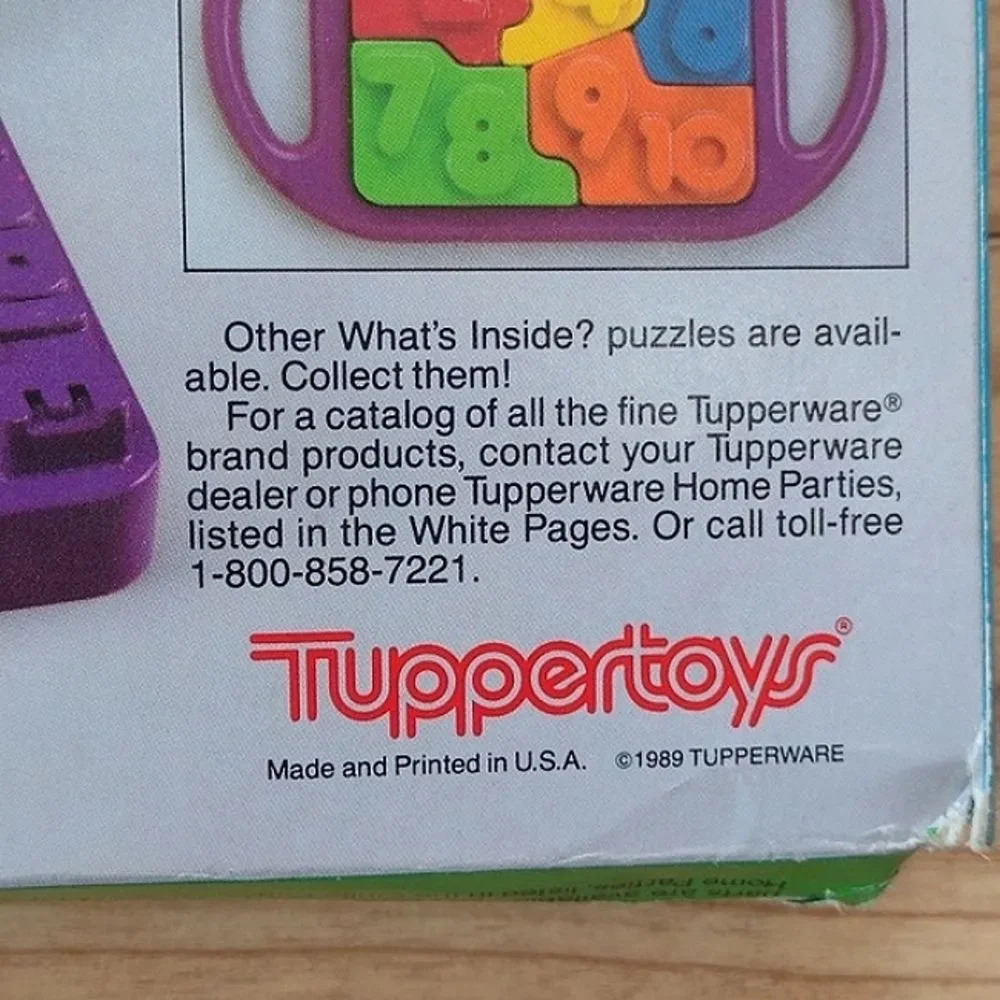Vintage Tupperware Tuppertoys What's Inside Puzzle Colors
